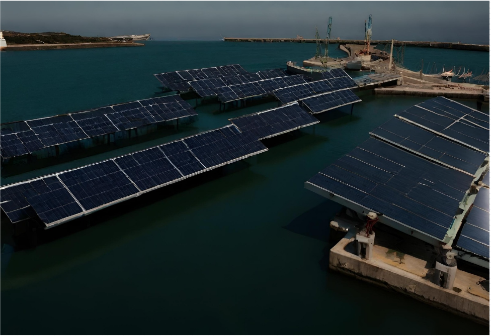 Valencia paneles solares puerto